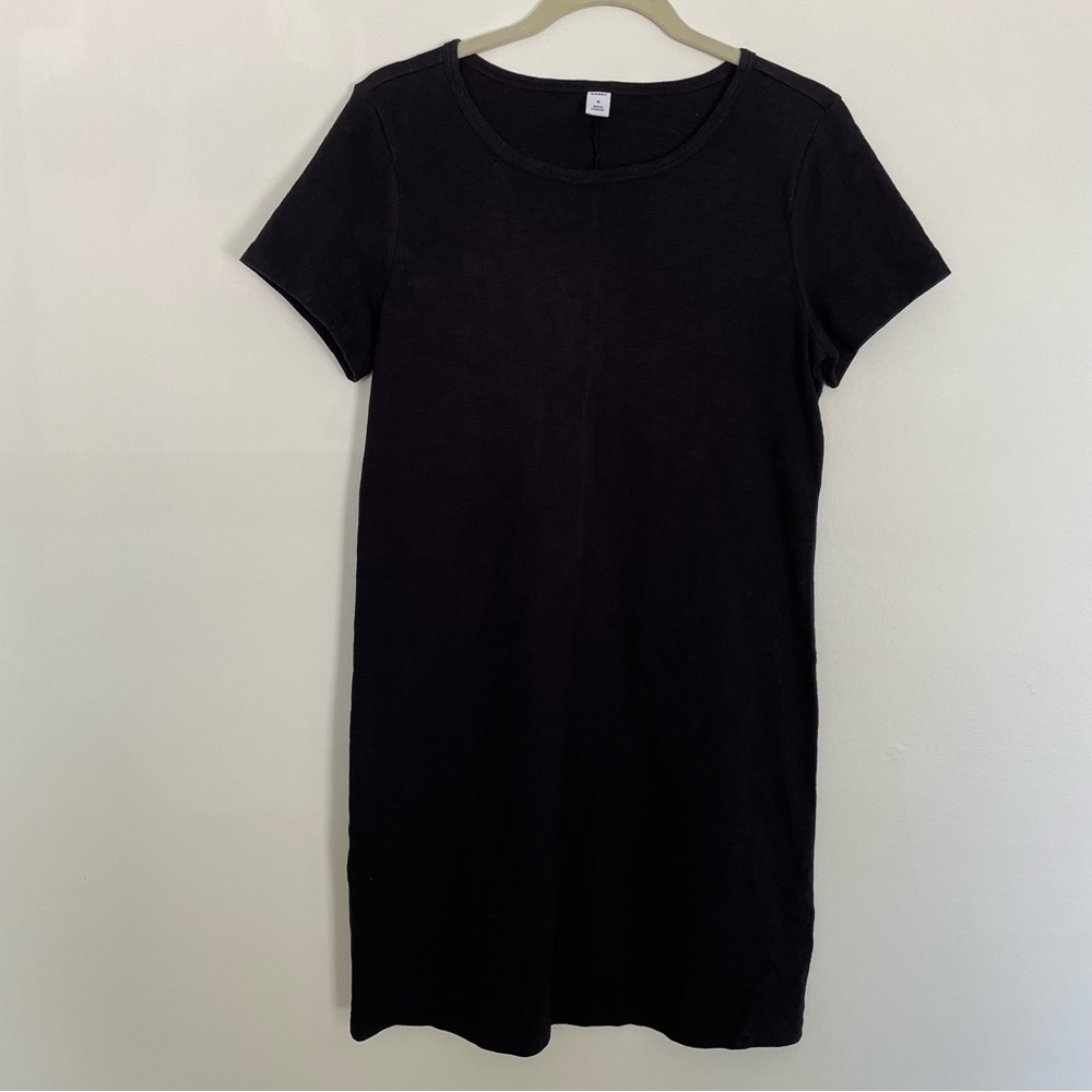 Old Navy Vintage Wash Textured T-Shirt Dress Black M